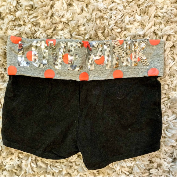 PINK Victoria's Secret Pants - Victoria’s Secret Pink Yoga shorts with sequin